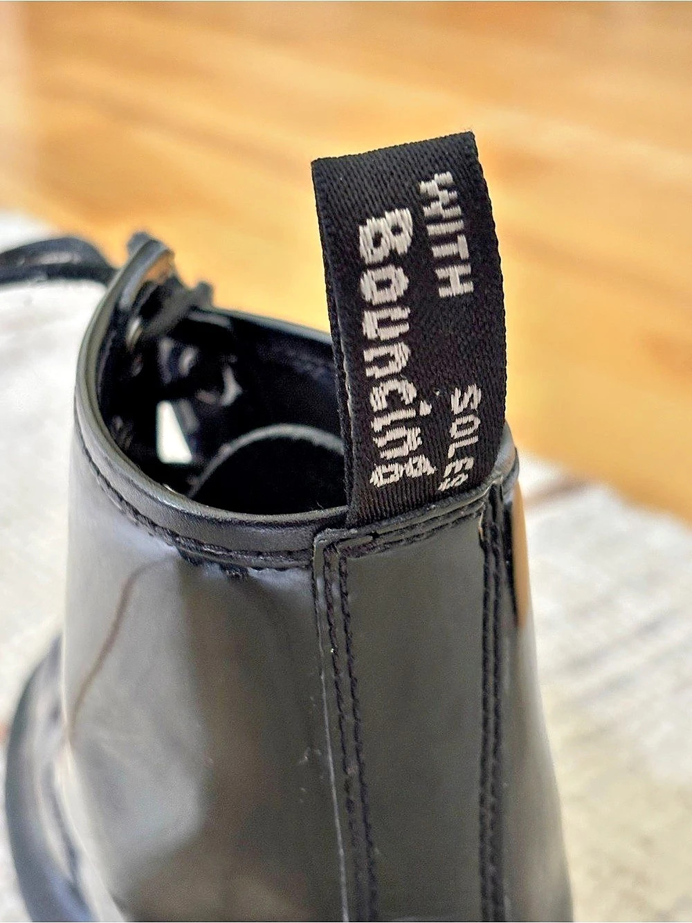 Dr. Martens 1460 Patent Leather Lace Up Boots Patent Leather Combat Boots Black - Picture 4 of 8